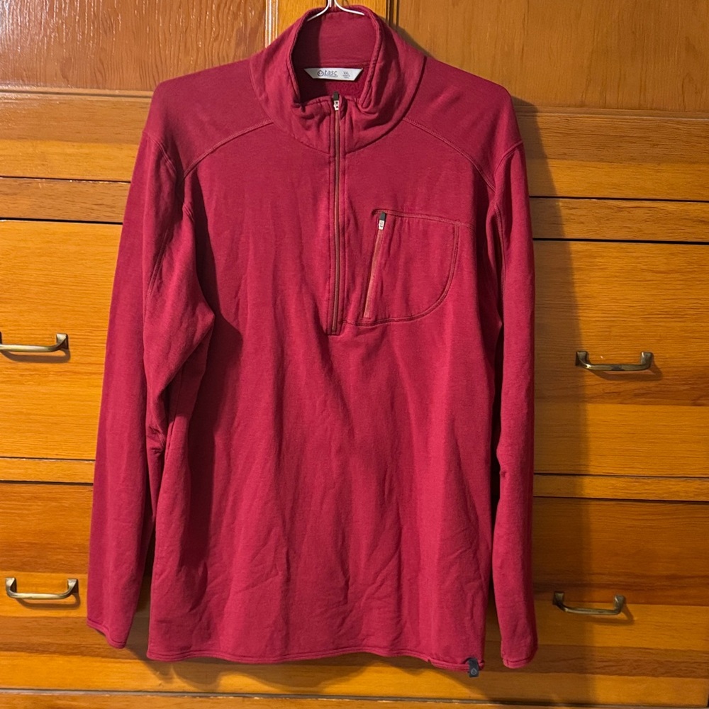 Men's Red Quarter-Zip Sweatshirt